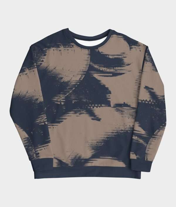 Crewneck Sweatshirt “Vynil” (Blue & Beige)