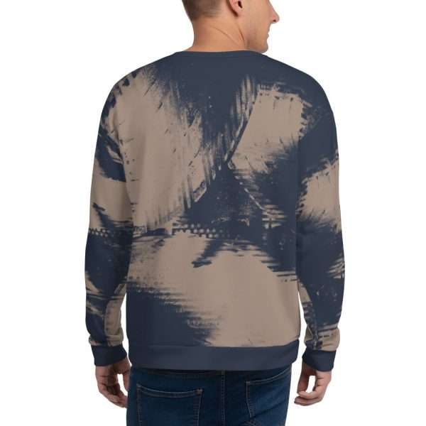 Crewneck Sweatshirt “Vynil” (Blue & Beige) - Image 3