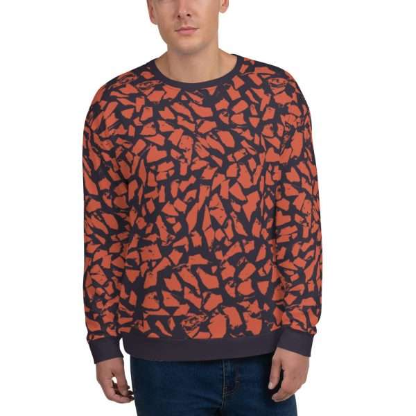 Crewneck Sweatshirt “Paper” (Orange) - Image 2