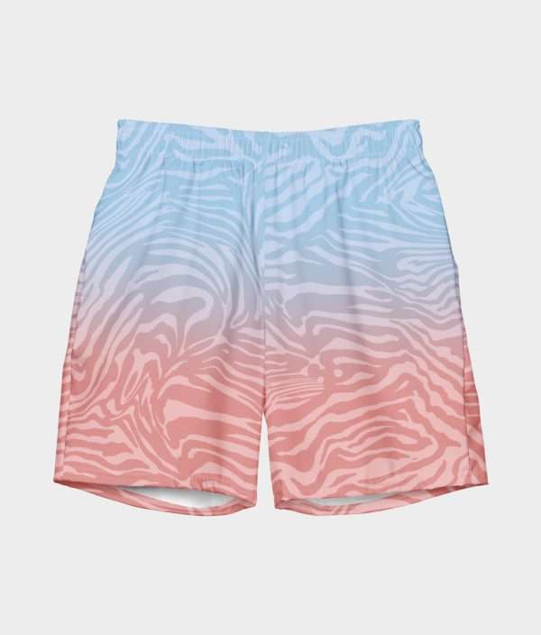 Swimsuit "Zebra" (Light Blue & Pink)