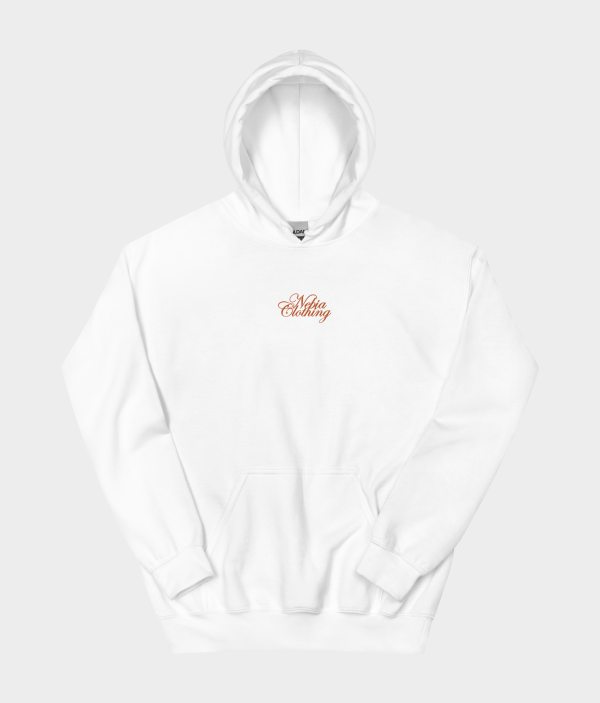 Hoodie "COLLEGE" - Embroidered (White)