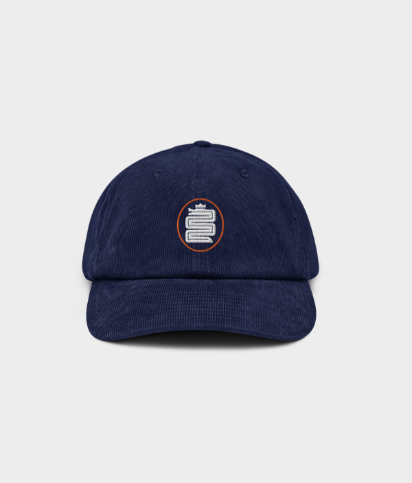 Corduroy Hat "COLLEGE" - Snake (Blue Navy)