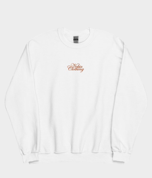 Crewneck Sweatshirt "COLLEGE" - Embroidered (White)