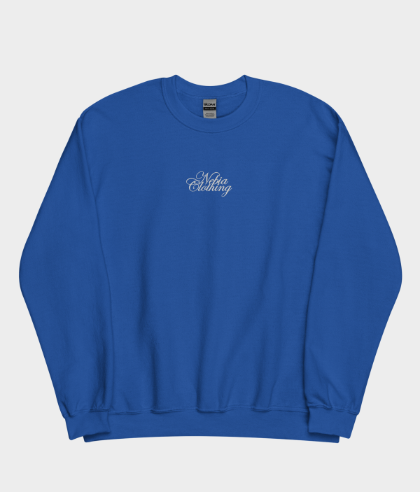 Crewneck Sweatshirt "COLLEGE" - Embroidered (Blue)