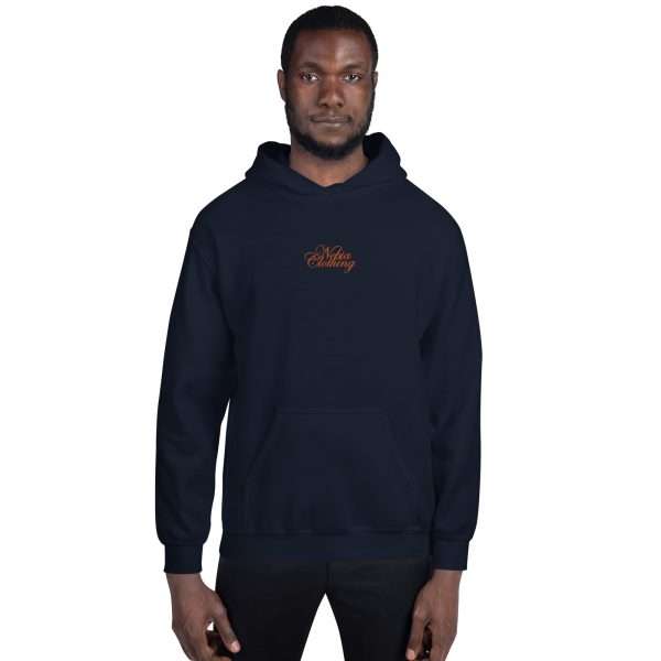 Hoodie "COLLEGE" - Embroidered (Blue Navy) - Image 3