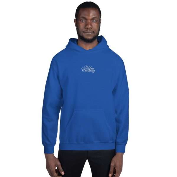 Hoodie "COLLEGE" - Embroidered (Blue) - Image 3