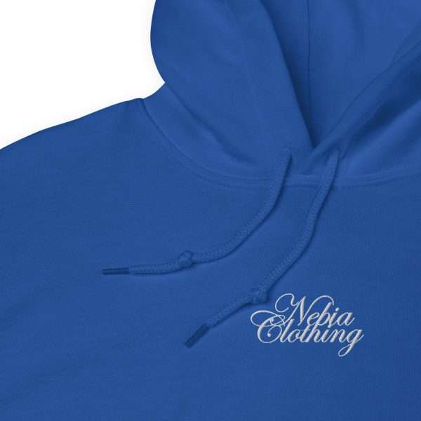 Hoodie "COLLEGE" - Embroidered (Blue) - Image 5