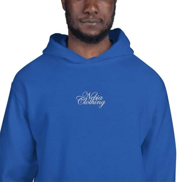 Hoodie "COLLEGE" - Embroidered (Blue) - Image 2