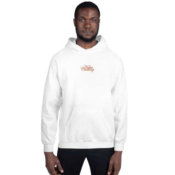 Hoodie "COLLEGE" - Embroidered (White) - Image 3