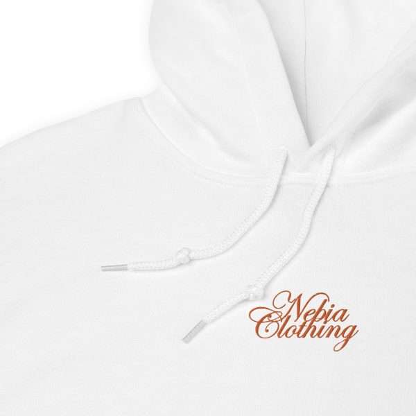 Hoodie "COLLEGE" - Embroidered (White) - Image 5