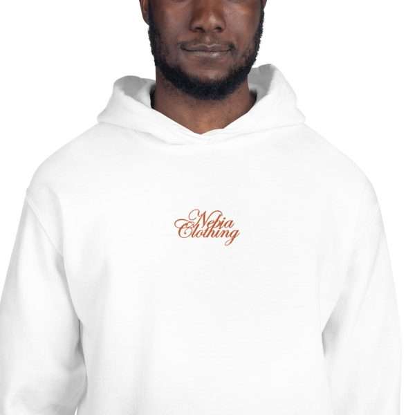 Hoodie "COLLEGE" - Embroidered (White) - Image 2